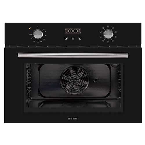 Horno Multifunción 45cm 45L Infiniton HORNO40BEN1 Compacto Cristal Negro A.