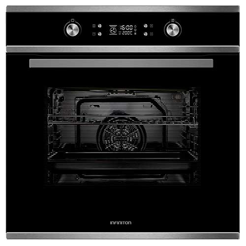 Horno Multifunción 60cm 70L Infiniton HORNOP659AT Pirolítico Cristal Black A.