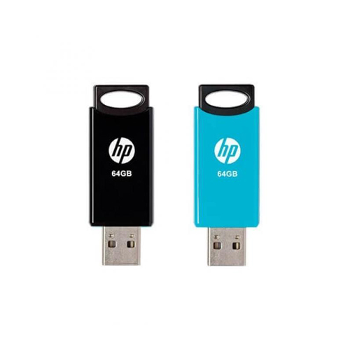 Pendrive 64GB HP USB 2.0 V212W negro/azul pack 2 unidades