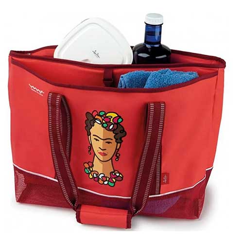 Bolsa Térmica Playa 30L Jata HPOR7030 Frida 2 Bolsillos Interiores Aislante Frío/Calor Rojo - foto 2