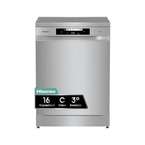 Lavavajillas 60cm 3 Bandeja Hisense HS643C90X Inox Clase C