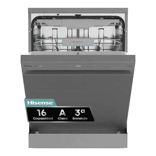 Lavavajillas 60cm 3ra Bandeja Hisense HS663A90XUK Inox Clase A