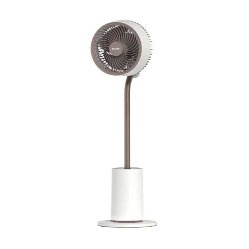 Ventilador de Pie HTW FJD1821ARB Con Lámpara Compartimento Aromaterapia Mando Blanco