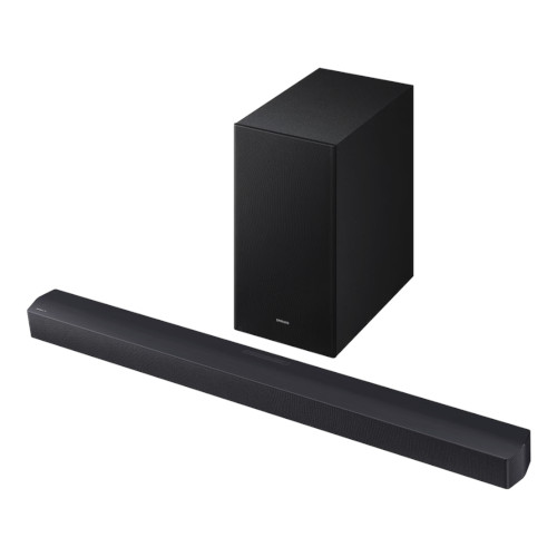 Barra de Sonido 40W Samsung HWB450FZF Dolby 2.1 y DTS Virtual:X, 5.1 Con Woofer Bluetooth