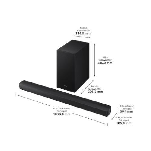 Barra de Sonido Samsung HWB650FZF Dolby 5.1 y DTS Virtual:X, 5.1 Con Woofer Bluetooth - foto 3