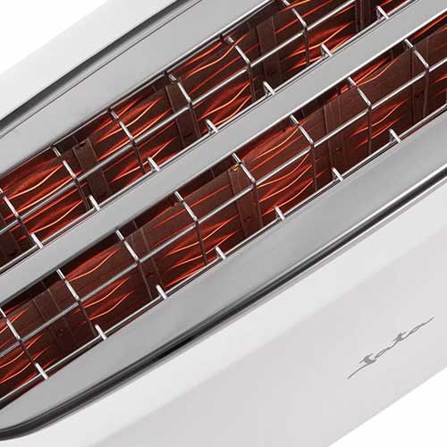 Tostador 2 Ranuras 1400W Jata JETT1584 Ancha y Larga Blanca - foto 3