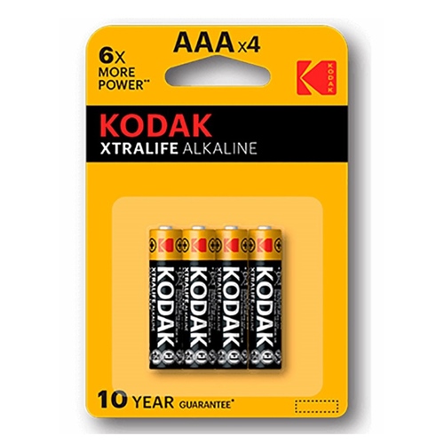 Blister 4 Pilas Alcalina KODAK Xtralife AAA LR03