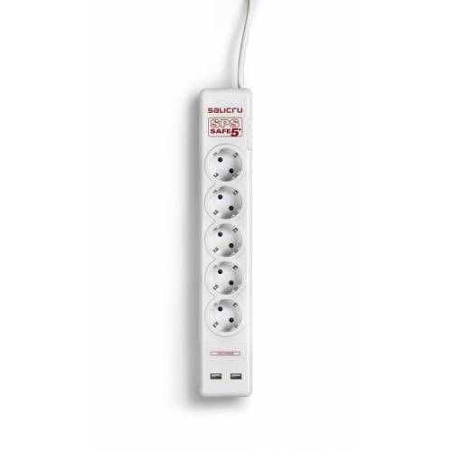 Salicru 680BA000002 limitador de tensión Blanco 5 salidas AC 250 V 1,5 m