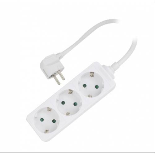 Ewent EW3958 base múltiple 1,5 m 3 salidas AC Interior Blanco