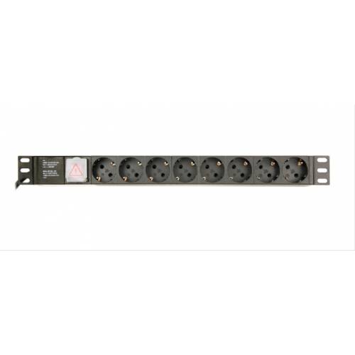 Gembird EG-PDU-014-C14 unidad de distribución de energía (PDU) 8 salidas AC 1U Negro