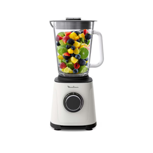 Batidora Vaso 1200 W 2 L Moulinex LM771AF0 Powelix PerfectMix Essential Cristal Crema Negro