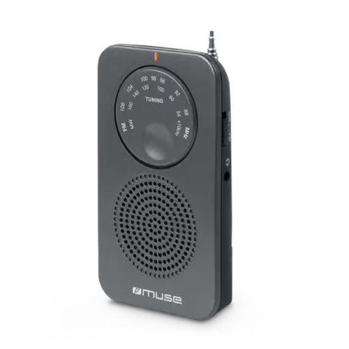 Radio Analógica Muse M01RS Bolsillo Negro