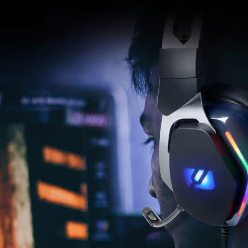 Auriculares Diadema Gaming Muse M230GH Micrófono Negro Plata - foto 2