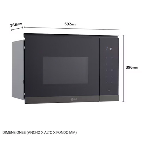 Microondas 25L 900W LG MG7Z2593B Grill Inox - foto 2