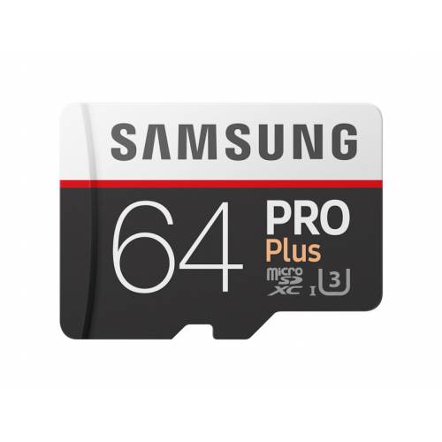 MICRO SD SAMSUNG 64GB PRO C10 R100/W90 CON ADAPTADOR