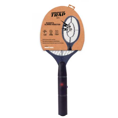 Raqueta Eléctrica Antimosquitos Jata MOST3554 Pilas Negra - foto 2