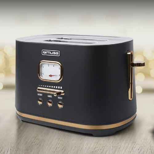 Tostador 2 Ranuras 1000W Muse MS130BC Negro - foto 2