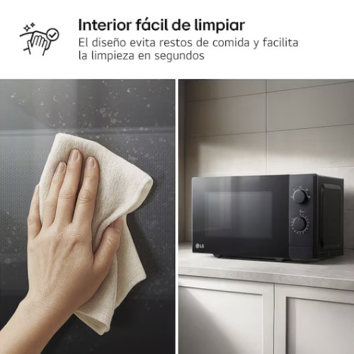 Microondas 20L 700W LG MS2082F Negro - foto 3