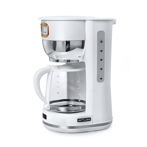 Cafetera de Goteo 1,4L 1000W Muse MS220W Blanca