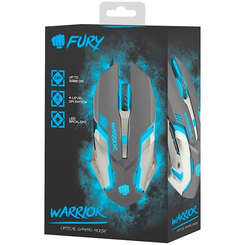 Raton Gaming con Cable 3200 DPI Fury Warrior - foto 3