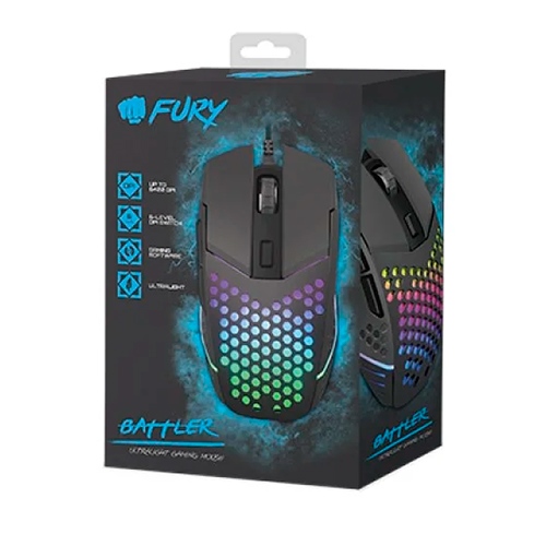 Raton Gaming con Cable 6400 DPI Fury Battler RGB - foto 3