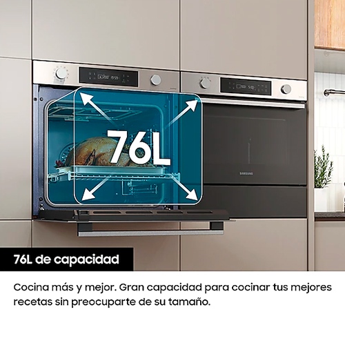 Horno Multifunción 60cm 76L Samsung NV7B41301ASU1 Pirolítico Clase A+ - foto 3