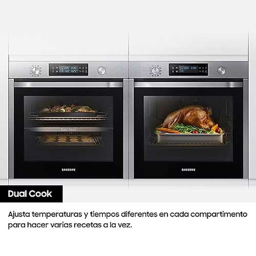 Horno Multifunción 60cm 76L Samsung NV7B4455UASU3 Pirolítica Clase A+ - foto 3