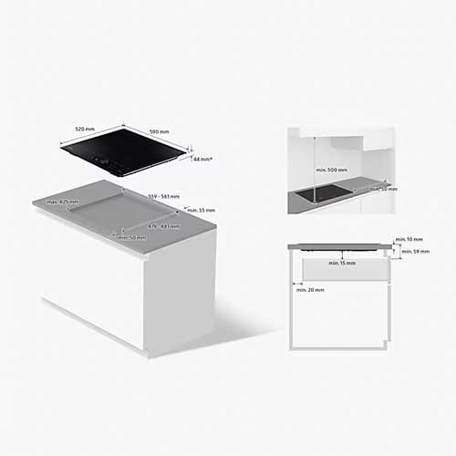 Inducción 60cm 4 Zonas Samsung NZ64B7799KKU1 Dual Flex Plus Wifi - foto 2