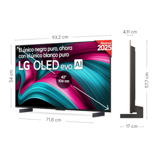 Televisor Oled 42" 4K LG OLED42C54LA Smart TV WEBOS25 Clase G - foto 3