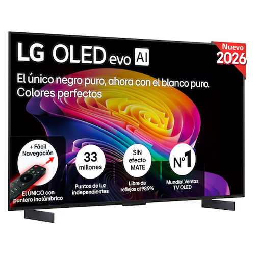 Televisión OLED evo 42" 4K LG OLED42C64LA Smart TV webOS 26 Clase G