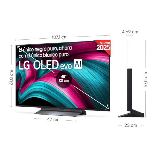 Televisor Oled 48" 4K LG OLED48C54LA Smart TV WEBOS25 Clase G - foto 3
