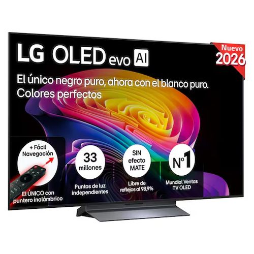 Televisión OLED evo 55" 4K LG OLED55C64LA Smart TV webOS 26 Clase F