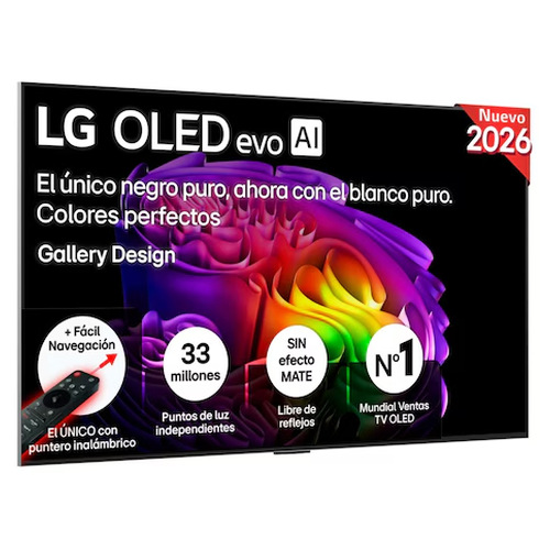 Televisión OLED evo 55" 4K LG OLED55G64LW Smart TV webOS 26 Clase E