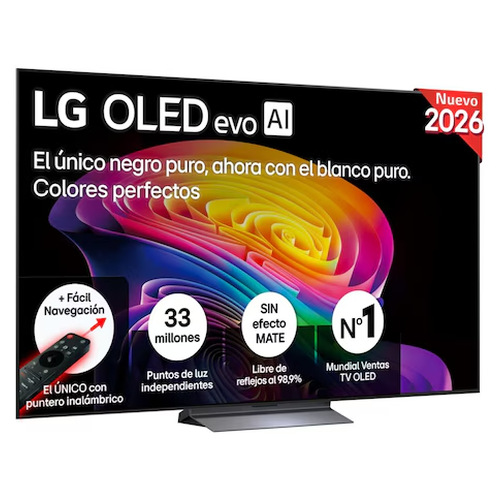 Televisión OLED evo 77" 4K LG OLED77C64LA Smart TV webOS 26 Clase D