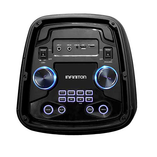 Altavoz Karaoke 180W Infiniton PARTYEQ20 Bluetooth FM/MICRO Control Remoto Negro - foto 3