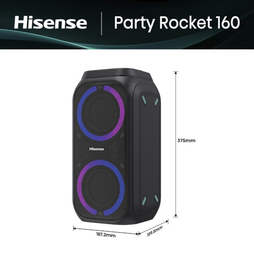 Altavoz 160W Hisense PARTY ROCKER 160 Bluetooth Negro - foto 2