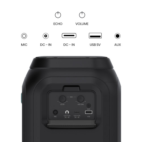 Altavoz 160W Hisense PARTY ROCKER 160 Bluetooth Negro - foto 3