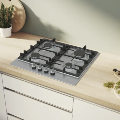Encimera Gas 4 Fuegos 60cm Bosch PCP6A5I90 Natural Inox - foto 2
