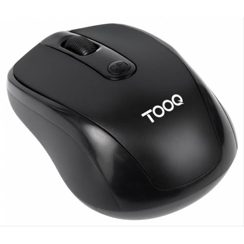 TooQ Ratón inalámbrico, 1600 DPI, 4 botones, Negro