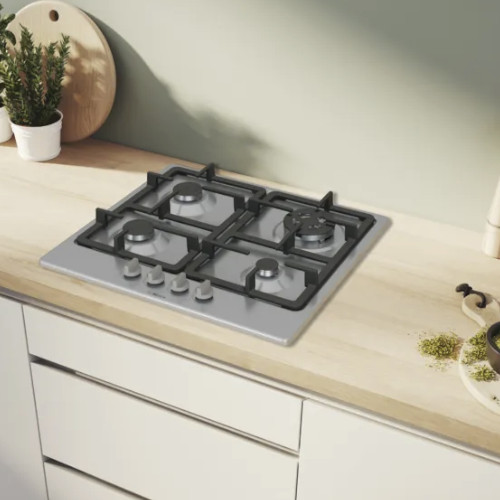 Encimera Gas 4 Fuegos 60cm Bosch PGH6B5K90 Natural Inox - foto 2