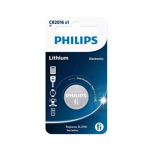 Pila Botón PHILIPS CR2016 3V