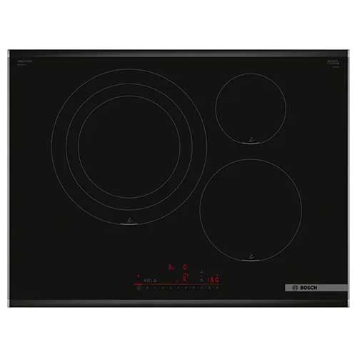 Inducción 3 Zona 70CM Bosch PID775HC1E 1 Zona-32CM  Con Perfiles Wifi Negro