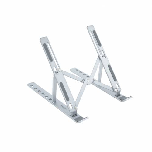 TooQ Soporte Elevador para Portátiles, Tablets, Móviles y Libros, Plata