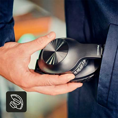 Auriculares Diadema Bluetooth Panasonic RB-HX220BDEK Negro - foto 2
