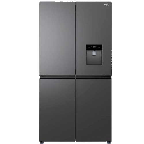 Frigorífico Side By Side 186x83,3 4 Puertas No Frost TCL RP466CSE1 Clase E Dark Inox