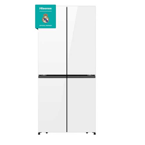 Frigoífico Side By Side 4 Puertas 180x80 Total No Frost Hisense RQ5P470SETE Wifi  Cristal Blanco Clase E