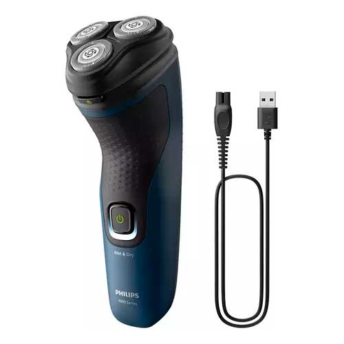 Afeitadora Philips S1151/00 Serie 1000 Wet & Dry Recargable Azul