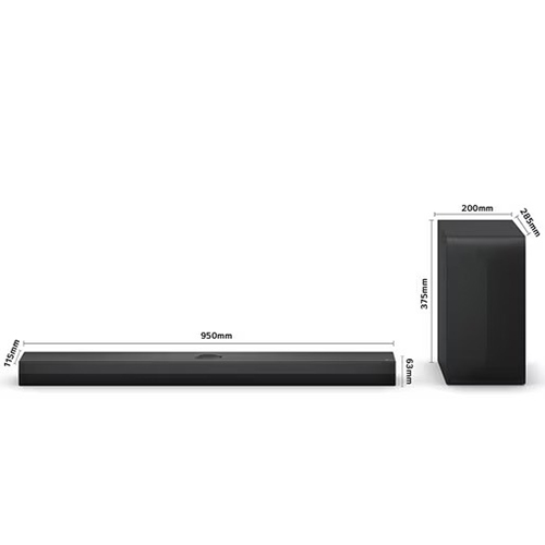 Barra de Sonido 400W LG S70TY Subwoofer Negro - foto 3
