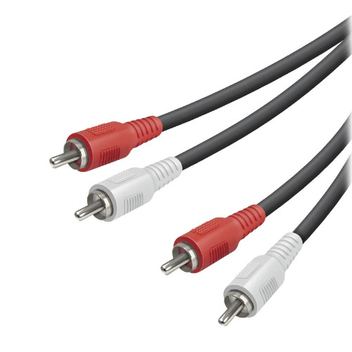 Cable de Audio Estéreo 2 RCA macho - 2 RCA macho VIVANCO VVA2RCA50MM Negro