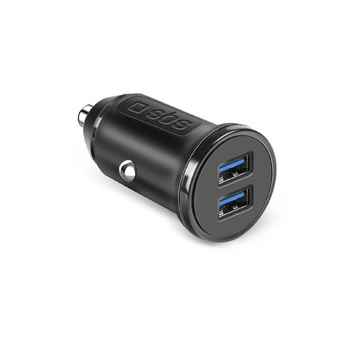 Cargador de Coche 12 W 2 USB-A SBS TECR2USB24AFAST Negro